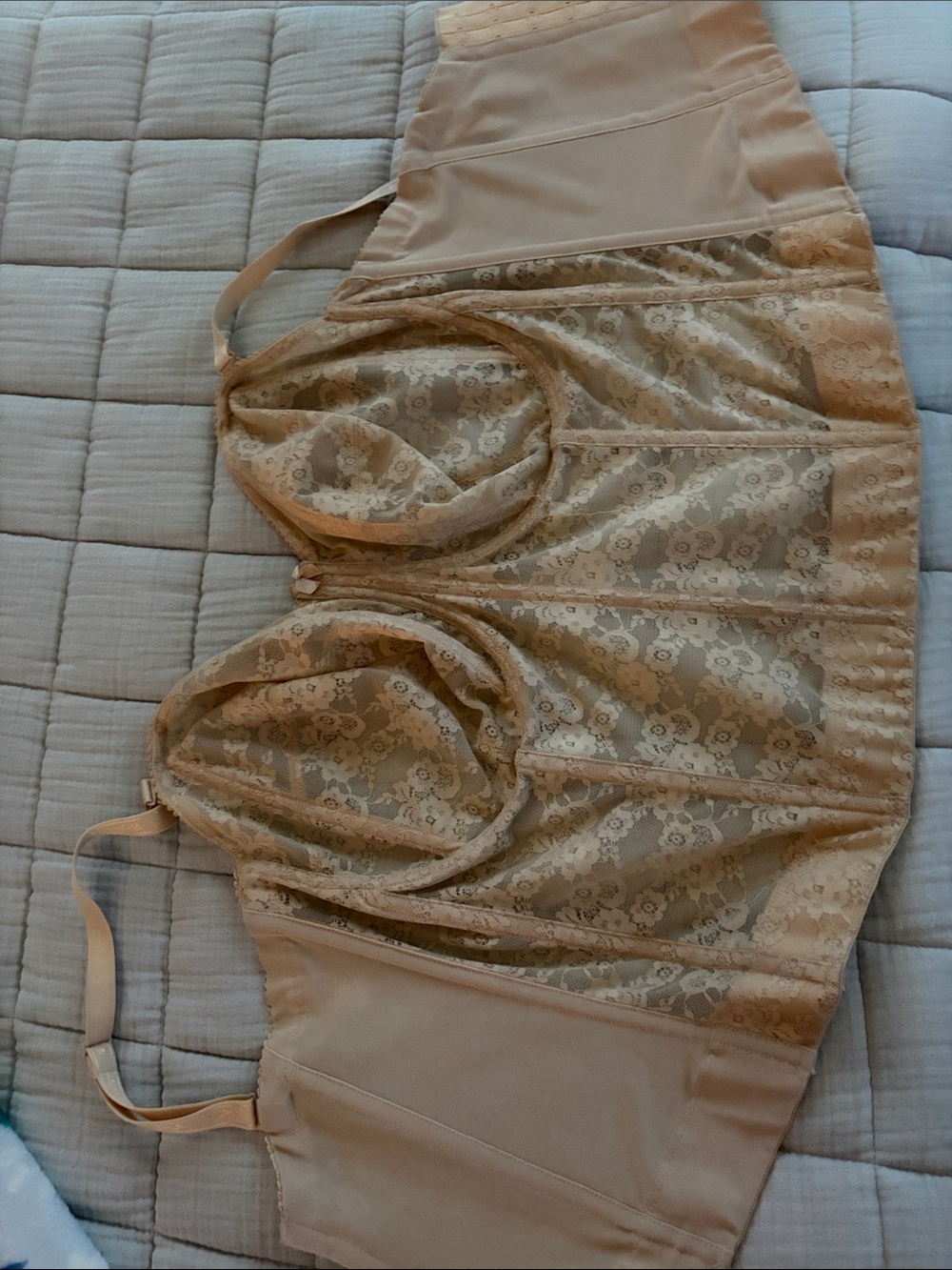 Elila Beige Lace Longline Shaping Camisole